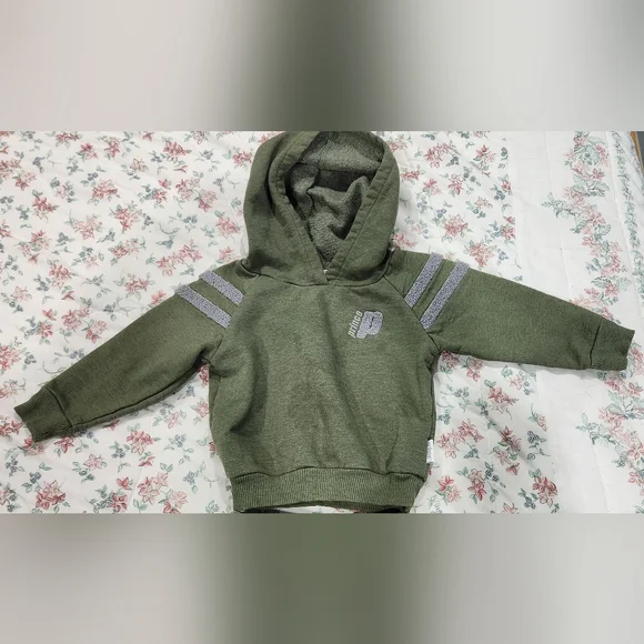 Babies' Prince Stripe Hoodie & Joggers Set in Green; 12M - Picture 2 of 4